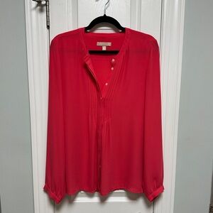 Banana Republic - Women’s Long Sleeve Blouse - Radiant Raspberry - Medium